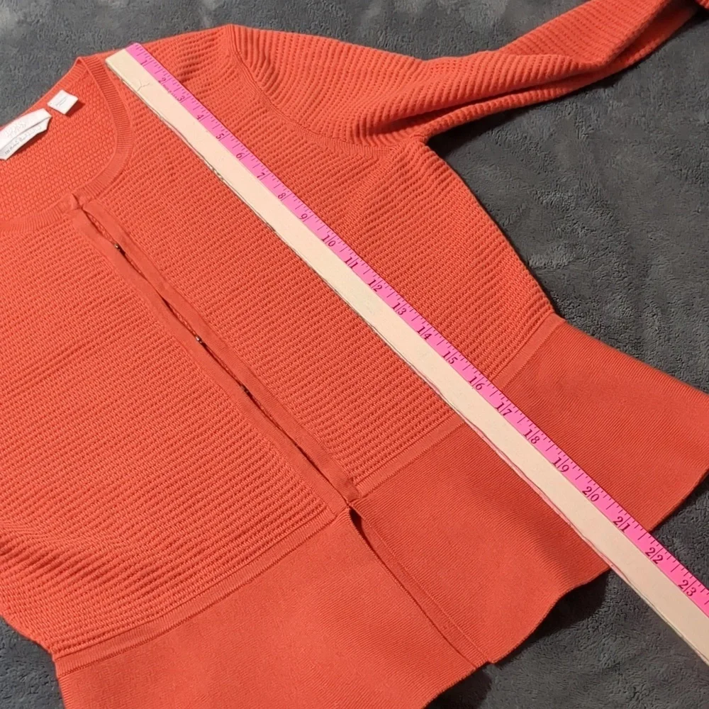 Hugo Boss Merino Super Fine Cardigan Sweater Orange Size Medium - Picture 8 of 8